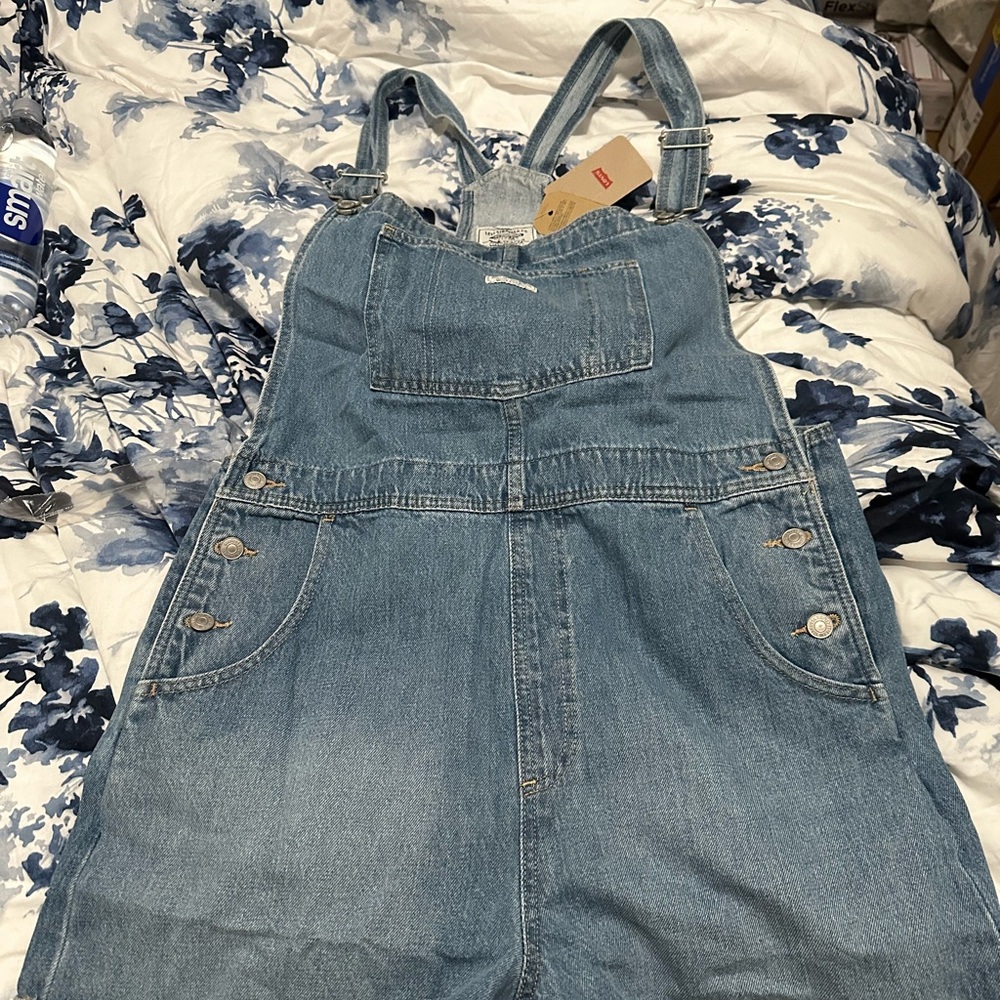 Levi's Blue Denim Overalls - Picture 3 of 14
